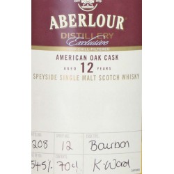 Aberlour 12 Year old Distillery Exclusive Bourbon Cask 2018