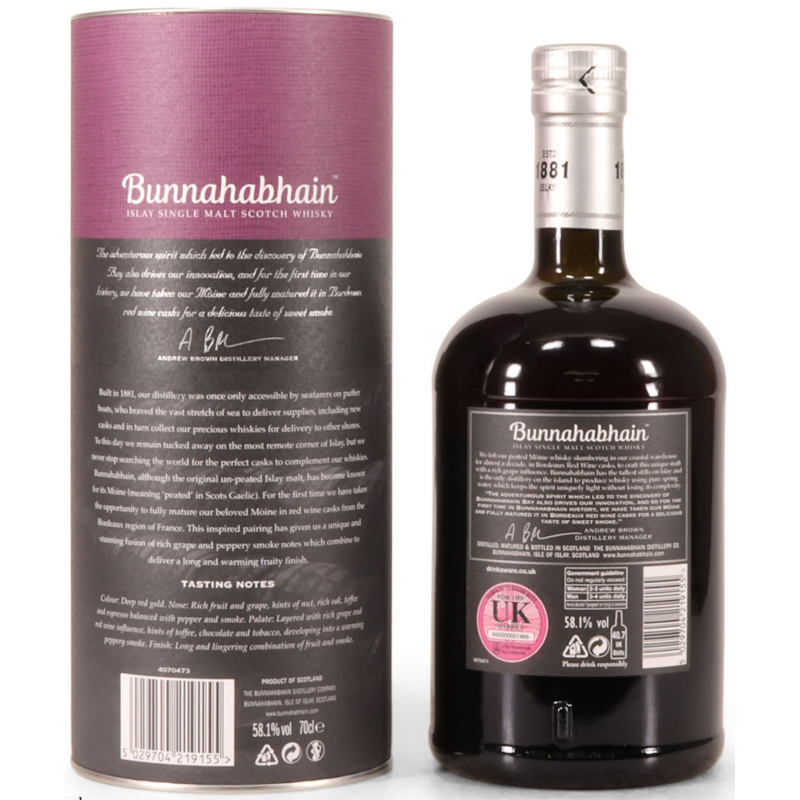 Bunnahabhain 2008 Mòine Bordeaux Red Wine Cask bottled 2018