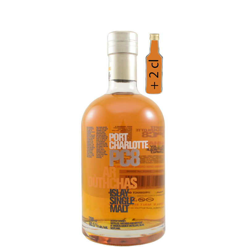 Bruichladdich Port Charlotte PC 8 - 8 Year old Ar Dùthchas - with a free 2 cl sample Bruichladdich Port Charlotte PC 8 - 8 Year old Ar Dùthchas - with a free 2 cl sample